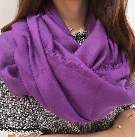 GUCCI COTTON MODAL GG SCARF - Picture 5 of 12